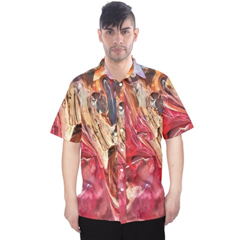 Marbling Blend  Men s Hawaii Shirt by kaleidomarblingart