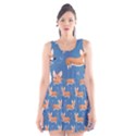 Corgi Patterns Scoop Neck Skater Dress View1