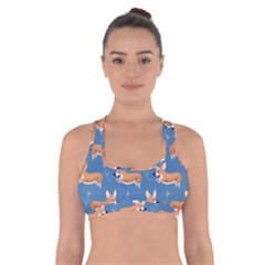 Corgi Patterns Cross Back Sports Bra by Amaryn4rt