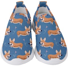 Corgi Patterns Kids  Slip On Sneakers by Amaryn4rt