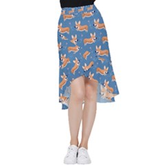 Corgi Patterns Frill Hi Low Chiffon Skirt by Amaryn4rt