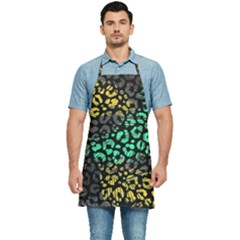 Abstract Geometric Seamless Pattern With Animal Print Kitchen Apron by Amaryn4rt