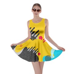 Abstract Colorful Pattern Shape Design Background Skater Dress by Amaryn4rt