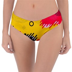 Abstract Colorful Pattern Shape Design Background Reversible Classic Bikini Bottoms by Amaryn4rt