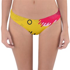 Abstract Colorful Pattern Shape Design Background Reversible Hipster Bikini Bottoms by Amaryn4rt