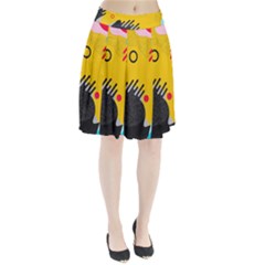 Abstract Colorful Pattern Shape Design Background Pleated Skirt by Amaryn4rt