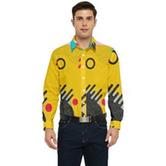 Abstract Colorful Pattern Shape Design Background Men s Long Sleeve  Shirt by Amaryn4rt