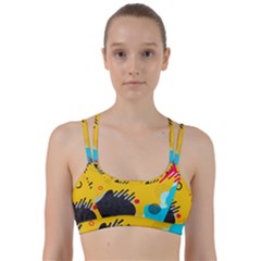 Abstract Colorful Pattern Shape Design Background Line Them Up Sports Bra by Amaryn4rt