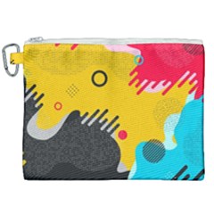 Abstract Colorful Pattern Shape Design Background Canvas Cosmetic Bag (xxl) by Amaryn4rt