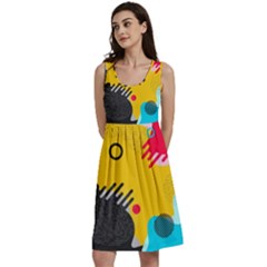 Abstract Colorful Pattern Shape Design Background Classic Skater Dress by Amaryn4rt