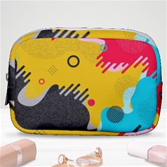 Abstract Colorful Pattern Shape Design Background Make Up Pouch (small) by Amaryn4rt