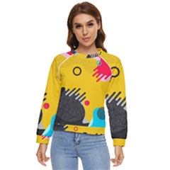 Abstract Colorful Pattern Shape Design Background Women s Long Sleeve Raglan T-shirt