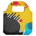 Abstract Colorful Pattern Shape Design Background Premium Foldable Grocery Recycle Bag View2