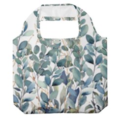 Green And Gold Eucalyptus Leaf Premium Foldable Grocery Recycle Bag by Jack14