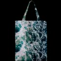 Blue Ocean Waves Zipper Classic Tote Bag View2