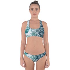 Blue Ocean Waves Cross Back Hipster Bikini Set by Jack14