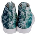 Blue Ocean Waves Women s Mid-Top Canvas Sneakers View4