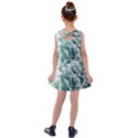 Blue Ocean Waves Kids  Cross Back Dress View2