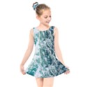 Blue Ocean Waves Kids  Skater Dress Swimsuit View1