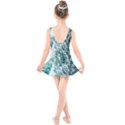 Blue Ocean Waves Kids  Skater Dress Swimsuit View2