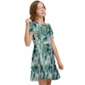 Blue Ocean Waves Kids  Puff Sleeved Dress View2