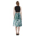 Blue Ocean Waves A-Line Full Circle Midi Skirt With Pocket View4