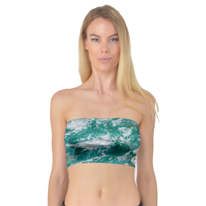 Blue Ocean Waves 2 Bandeau Top