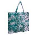 Blue Ocean Waves 2 Zipper Large Tote Bag View2