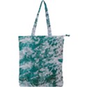 Blue Ocean Waves 2 Double Zip Up Tote Bag View1