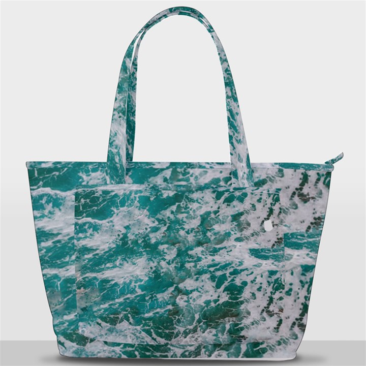 Blue Ocean Waves 2 Back Pocket Shoulder Bag 