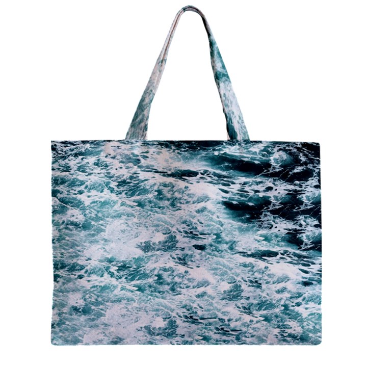 Ocean Wave Zipper Mini Tote Bag