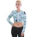 Ocean Wave Long Sleeve Cropped Velvet Jacket View1