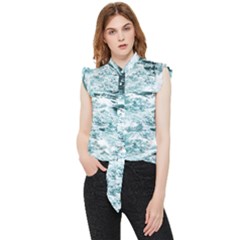 Ocean Wave Frill Detail Shirt by Jack14