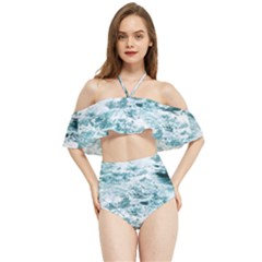 Ocean Wave Halter Flowy Bikini Set  by Jack14