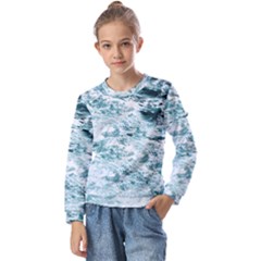 Ocean Wave Kids  Long Sleeve T-shirt With Frill 