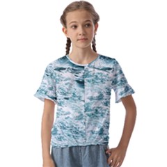 Ocean Wave Kids  Cuff Sleeve Scrunch Bottom T-shirt