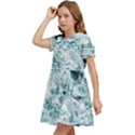 Ocean Wave Kids  Bow Tie Puff Sleeve Dress View3