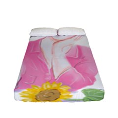 Girl Pink Fitted Sheet (full/ Double Size) by SychEva