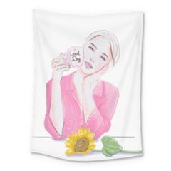 Girl Pink Medium Tapestry