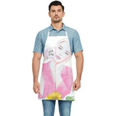 Girl Pink Kitchen Apron by SychEva