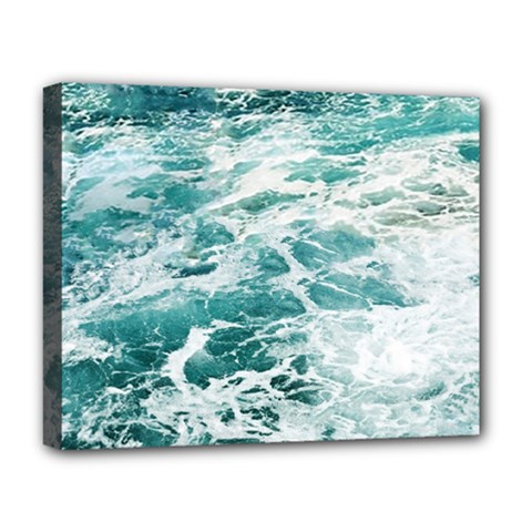 Blue Crashing Ocean Wave Deluxe Canvas 20  X 16  (stretched) by Jack14