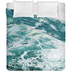 Blue Crashing Ocean Wave Duvet Cover Double Side (california King Size) by Jack14