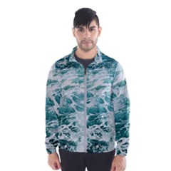 Blue Crashing Ocean Wave Men s Windbreaker by Jack14