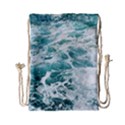 Blue Crashing Ocean Wave Drawstring Bag (Small) View1