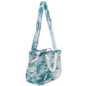 Blue Crashing Ocean Wave Rope Handles Shoulder Strap Bag View2