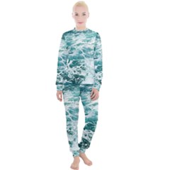 Blue Crashing Ocean Wave Women s Lounge Set by Jack14