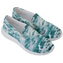 Blue Crashing Ocean Wave Men s Lightweight Slip Ons View3