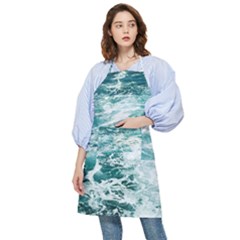 Blue Crashing Ocean Wave Pocket Apron by Jack14