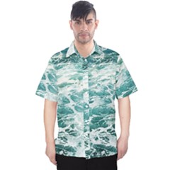 Blue Crashing Ocean Wave Men s Hawaii Shirt