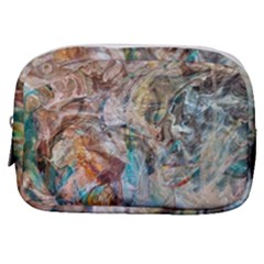 Green On Ochre Blend Make Up Pouch (small)